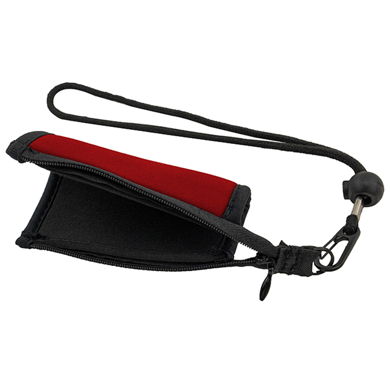 Soft Neoprene Crutch Grip Handle Covers With Wrist Strap Red